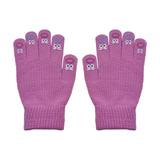 Maxbell Winter Warm Knitted Gloves Soft for Cold Weather Touch Screen Gloves Rose Red