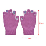 Maxbell Winter Warm Knitted Gloves Soft for Cold Weather Touch Screen Gloves Rose Red