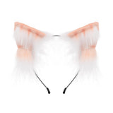 Maxbell Cat Ears and Tail Set Plush Animal Ears for Party Supplies Props Fancy Dress Pink