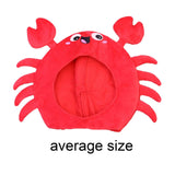 Maxbell Animal Costume Hat Plush Winter Warm Hat for Halloween Dress up Cold Weather Crab