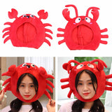 Maxbell Animal Costume Hat Plush Winter Warm Hat for Halloween Dress up Cold Weather Crab