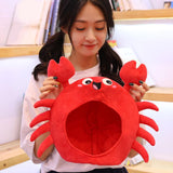 Maxbell Animal Costume Hat Plush Winter Warm Hat for Halloween Dress up Cold Weather Crab