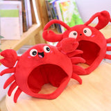 Maxbell Animal Costume Hat Plush Winter Warm Hat for Halloween Dress up Cold Weather Crab