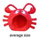 Maxbell Animal Costume Hat Plush Winter Warm Hat for Halloween Dress up Cold Weather Lobster