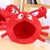 Maxbell Animal Costume Hat Plush Winter Warm Hat for Halloween Dress up Cold Weather Lobster