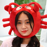 Maxbell Animal Costume Hat Plush Winter Warm Hat for Halloween Dress up Cold Weather Lobster