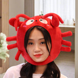 Maxbell Animal Costume Hat Plush Winter Warm Hat for Halloween Dress up Cold Weather Lobster