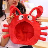 Maxbell Animal Costume Hat Plush Winter Warm Hat for Halloween Dress up Cold Weather Lobster