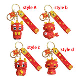 Maxbell 2024 Dragon Chinese Lunar New Year Keychain Keyring for Girlfriend Men Bag
