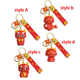 Maxbell 2024 Dragon Chinese Lunar New Year Keychain Keyring for Girlfriend Men Bag