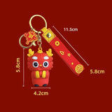Maxbell 2024 Dragon Chinese Lunar New Year Keychain Keyring for Girlfriend Men Bag