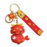 Maxbell 2024 Dragon Chinese Lunar New Year Keychain Keyring for Girlfriend Men Bag