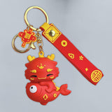 Maxbell 2024 Dragon Chinese Lunar New Year Keychain Keyring for Girlfriend Men Bag