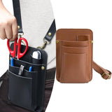 Maxbell Hairdressing Tools Waist Belt Bag Hair Styling Belt Bag for Keeping Scissors brown