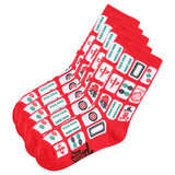 Maxbell 5Pcs Chinese New Year Red Socks Cotton Socks for Basketball Festivals Travel