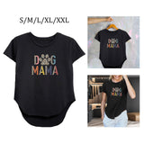 Maxbell Women Short Sleeve T Shirt Black Crew Neck Tee for Travel Commuting Vacation S