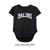 Maxbell Women Short Sleeve Top Trendy Black Clothes T Shirt for Street Shopping Work