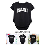 Maxbell Women Short Sleeve Top Trendy Black Clothes T Shirt for Street Shopping Work