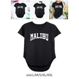 Maxbell Women Short Sleeve Top Trendy Black Clothes T Shirt for Street Shopping Work