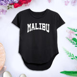 Maxbell Women Short Sleeve Top Trendy Black Clothes T Shirt for Street Shopping Work