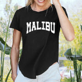 Maxbell Women Short Sleeve Top Trendy Black Clothes T Shirt for Street Shopping Work