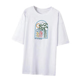 Maxbell Women T Shirt Short Sleeve Trendy Round Neck Classic Modern White Streetwear