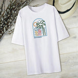 Maxbell Women T Shirt Short Sleeve Trendy Round Neck Classic Modern White Streetwear