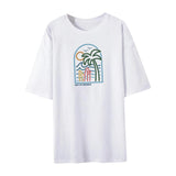 Maxbell Women T Shirt Short Sleeve Trendy Round Neck Classic Modern White Streetwear