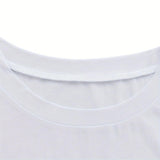 Maxbell Women T Shirt Short Sleeve Trendy Round Neck Classic Modern White Streetwear