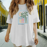 Maxbell Women T Shirt Short Sleeve Trendy Round Neck Classic Modern White Streetwear