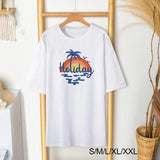 Maxbell Women T Shirt Printed Soft Loose Fit Basic Tee for Commuting Shopping Travel S