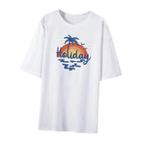 Maxbell Women T Shirt Printed Soft Loose Fit Basic Tee for Commuting Shopping Travel M