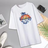 Maxbell Women T Shirt Printed Soft Loose Fit Basic Tee for Commuting Shopping Travel M