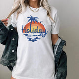 Maxbell Women T Shirt Printed Soft Loose Fit Basic Tee for Commuting Shopping Travel L