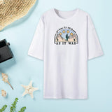 Maxbell Women T Shirt Fashion Streetwear Short Sleeve Tops for Fishing Street Office L