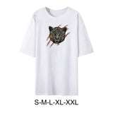 Maxbell Women's Short Sleeve T Shirt Sportswear Animal Print Off Shoulder Tee Shirts