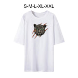 Maxbell Women's Short Sleeve T Shirt Sportswear Animal Print Off Shoulder Tee Shirts