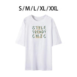 Maxbell Women's T Shirt Short Sleeve Classic Letter Print Casual Wear Trendy Clothes