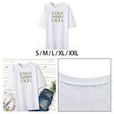 Maxbell Women's T Shirt Short Sleeve Classic Letter Print Casual Wear Trendy Clothes