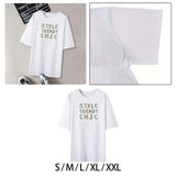 Maxbell Women's T Shirt Short Sleeve Classic Letter Print Casual Wear Trendy Clothes