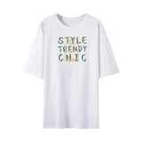 Maxbell Women's T Shirt Short Sleeve Classic Letter Print Casual Wear Trendy Clothes