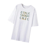 Maxbell Women's T Shirt Short Sleeve Classic Letter Print Casual Wear Trendy Clothes