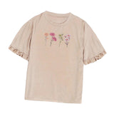 Maxbell Womens T Shirt Ruffle Short Sleeve Comfortable Streetwear Stylish Clothes