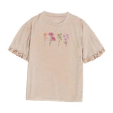 Maxbell Womens T Shirt Ruffle Short Sleeve Comfortable Streetwear Stylish Clothes