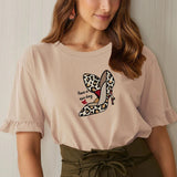 Maxbell Women Ruffle Short Sleeve Outfits Female Vacation Round Neck Work Summer Top