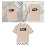 Maxbell Women Short Sleeve Casual Trendy Outfits Summer Top for Street Office Female