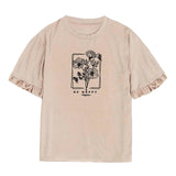 Maxbell Women Flower Printed T Shirt Girls Tee Shirts for Commuting Home Daily Wear