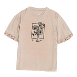 Maxbell Women Flower Printed T Shirt Girls Tee Shirts for Commuting Home Daily Wear