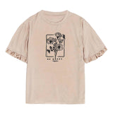 Maxbell Women Flower Printed T Shirt Girls Tee Shirts for Commuting Home Daily Wear