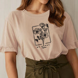Maxbell Women Flower Printed T Shirt Girls Tee Shirts for Commuting Home Daily Wear